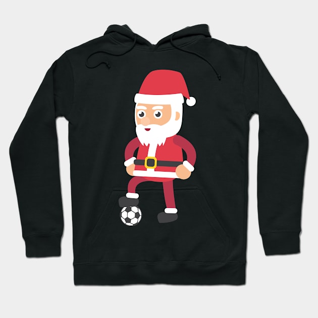 Santa Claus Soccer Christmas Gift Hoodie by RJCatch